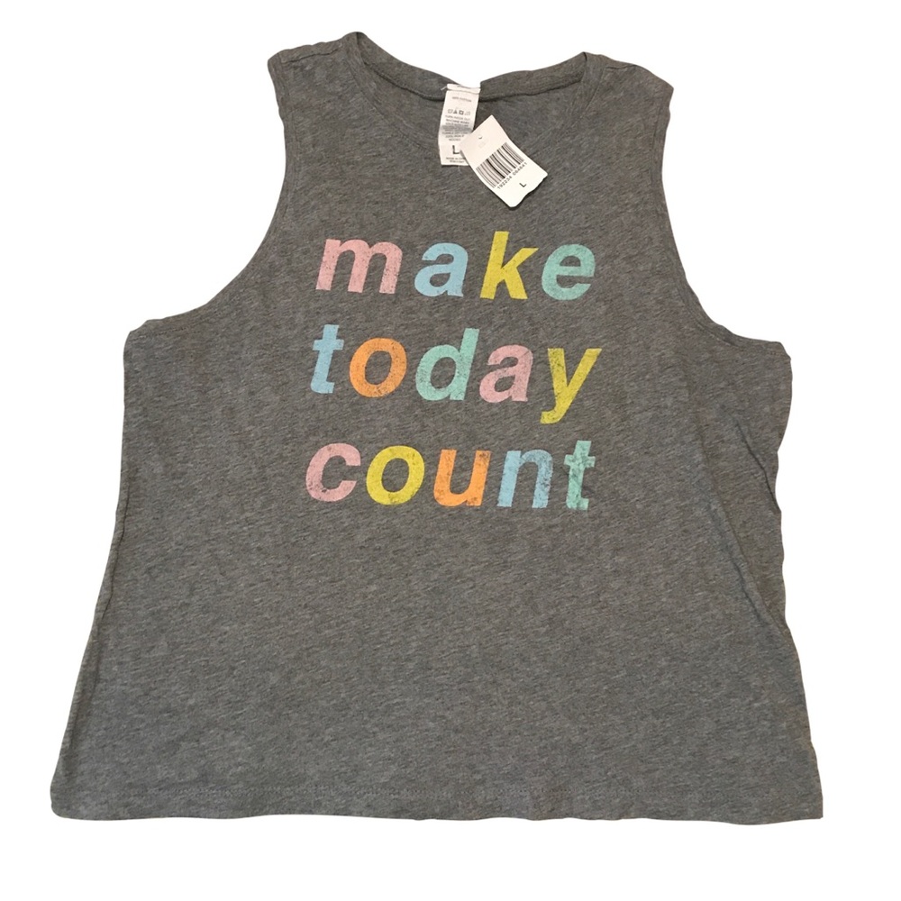 Make Today Count graphic muscle tee/tank top